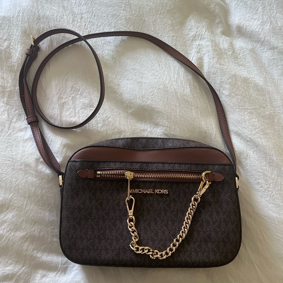 Michael Kors Jet Set Large Logo Crossbody Bag - Picture 2 of 6